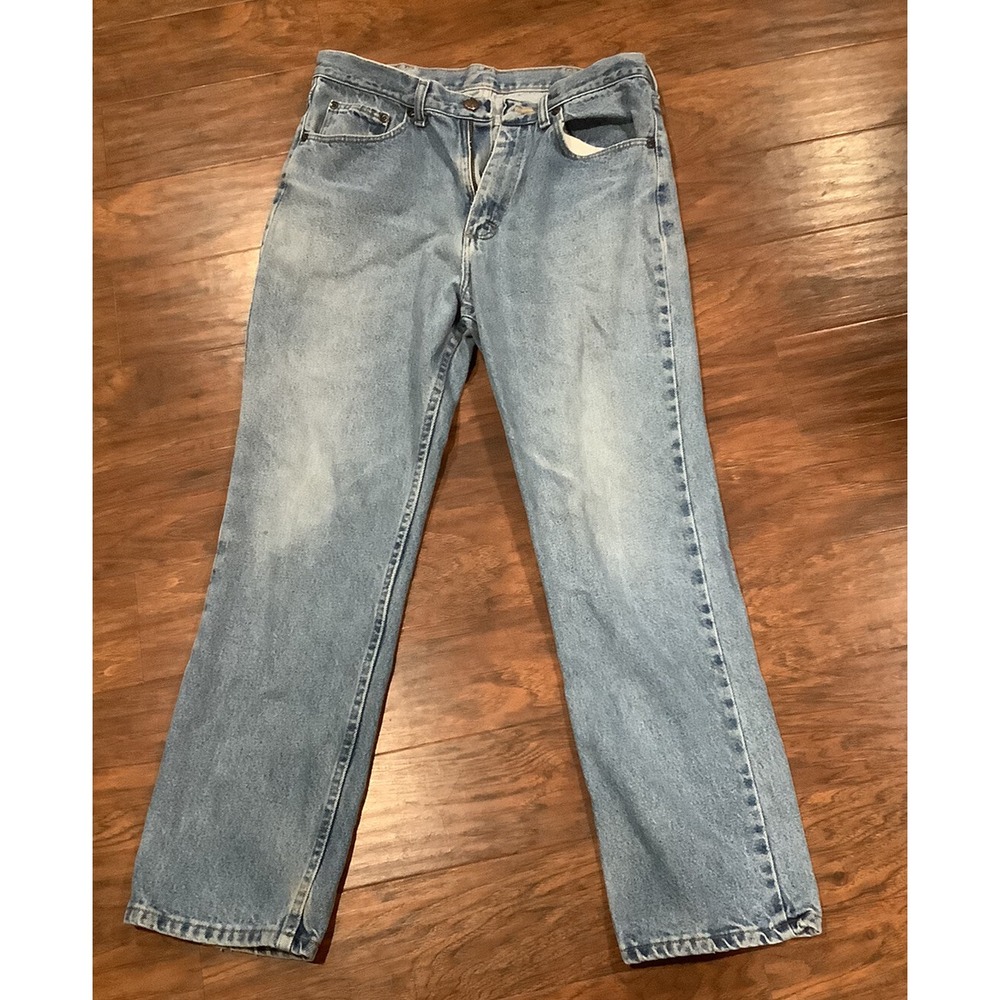 BCC Blues 34x30 Blue Jeans Old School Retro Heavy Denim Stone Wash Work